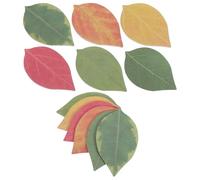 Générique 12 Pièces Notes de Feuille Autocollantes, Autocollant de Note, 12 Blocs, Papier, Forme Feuille Réaliste et Colorée, pour Bureau et Réunions, Étudiants