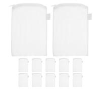 Générique 12 Pièces Paquet Filtrants à Mailles Fines pour Aquarium | Polyester Blanc, Mailles de 2mm, Lavables et Réutilisables, pour Médias Céramiques et Charbon