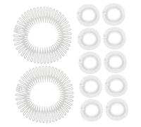 Générique 12 Pièces Peigne Extensible Invisible pour Femmes Lot de Fixation Élastique des Cheveux Accessoire Coiffant Transparent pour Mèches Rebelles et Coiffures Variées