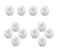 Générique 12 Pièces Perles à Sertir D'arrêt pour Stores et Rideaux Plastique Blanc Installation Facile pour Stores et Enrouleurs à Chaîne Transparente
