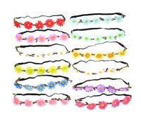 Générique 12 Pièces petite couronne de marguerites coiffes de mariée pour mariage -tête couronne de marguerites rose hair charms hair toppers guirlande bandeau à fleurs en tissu