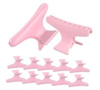 Générique 12 Pièces pince à cheveux pinces pinces à cheveux pour le coiffage clips de soins de la peau pinces à cheveux pour femmes agrafe Plastique rose