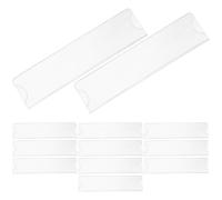 Générique 12 Pièces Porte-étiquettes de Bureau Acrylique Transparent Support de Plaque de Nom Mural avec Ruban Adhésif Présentoir Signalétique pour Bureau Salle de Réunion Maison et Commerce