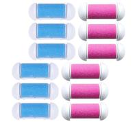 Générique 12 Pièces Tête de Rouleau de Remplacement pour Lime à Pieds Électrique, Compatible Plusieurs Marques, Facile à Utiliser, Accessoire Abs et Émeri pour Soin des Pieds