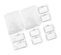 Générique 12 Pochoirs de Lettrage en Plastique Robustes, Gabarits de Règles à Lignes Parallèles, Modèles Fixes pour Adressage D’enveloppes et Journaling Créatif, Outils Précis pour Écriture