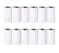 Générique 12 Rouleaux Papier Mm Photo pour Instantanées Imprimantes | Recharge Blanche pour Garçon et Filles, Impression Vive sans Encre, Texture Lisse, Compatibilité Large, Activités Scolaires