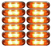 Générique 12 x 24V Orange Led Feux de Position Latéral Montage Encastré Camion Remorque Caravane