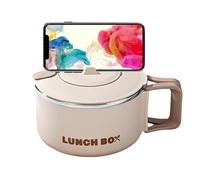 Générique 1200ml Instant Noodle Bowl - Stylish Design With Lid | Large Capacity Lunch Bowl For Students Office Workers Home Use | Food Container - Portable Meal Bowls