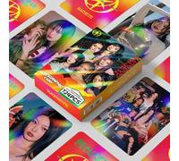Générique 124PCS Holographic Cartes Kpop KATSEYE Photo Cards Photocartes Nouvel Album Cartes Set Mini Merch Photocartes Set Kpop Greeting Card Postales pour Fans Gift Girls
