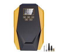 Générique 12V Car Tire Inflator - Portable Air Compressor Pump, Auto Shut Off 150PSI, LED Light, 3 Nozzles for Truck SUV Bike Motorcycle Ball Usage, Roadside Tire Care Tool Kit, Black ABS 785g