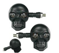 Générique 12V Skull Motorcycle Indicator - Waterproof Universal Turn Signal Lamp, Decorative Safety Light for Bikes Scooters and ATVs, Reliable Lighting for Mountain Riding and Daily Travel