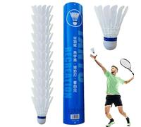 Générique 12x High Durability Navets Badminton - Precision Flight, Sturdy Sports Practice Shuttlecocks | Accessoire De Jeu Fiable pour Les Matchs De Formation des Écoles Courantes en Salle À L'i