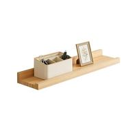 Générique 12x60cm Wall-Mounted Floating Shelf - Solid Wood Decorative Storage Rack | Modern Design for Bathroom, Bedroom, Living Room, and Kitchen | Sturdy & Đurabļe Home Organization
