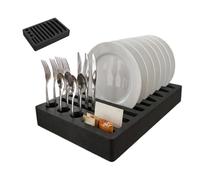 Générique 13 Hole Plate - EPE Caravan Dish Storage Holder | Cutlery Storage Tray for Cabinets, Motorhomes, Camping and Outdoor Travel, Keeping Plates and Silverware Secure and Neat