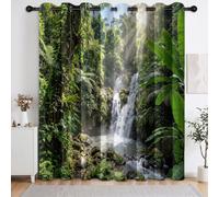 Générique 132L X 240H cm Rideau Paysage Forêt Cascade Occultant