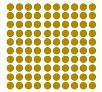 Générique 140 Gommettes rondes autocollantes Doré métallisé, 1 cm