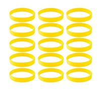 Générique 15 Bracelets en Silicone Souple et Doux, Parfaits comme Souvenirs, Jaune