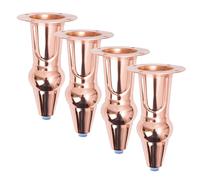 Générique 15 Cm Pieds De Meubles Commode, Pied Table Robustes en Métal Pieds Support Canapé/Armoire, Lot De 4, avec Embouts Antidérapants en Caoutchouc(Rose Gold)