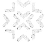 Générique 15 Équerres D’Angle Transparentes en Acrylique Clips Détachables Connecteurs D’Angle L Pratiques pour Boîtes Fixation Stable et Résistante Usage Maison Bureau Magasin