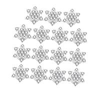 Générique 15 Pièces Clip spirale strass Pinces à cheveux de Noël pince à cheveux spirales tourbillon de mariée épingle accessoires de cheveux de flocon de neige bijou alliage blanche