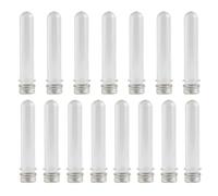 Générique 15 Tubes Transparents pour Lacets de Chaussures avec Bouchons à Vis Étui Hermétique en Plastique PET Organisateur Portable pour Rangement et Voyage Protection Anti-Mélange de