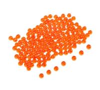 Générique 150 Pièces Perles de Pêche Appât Accessoire Plastique Rondes Durables pour Attirer Poisson Destinées à Pêche Main et Jigging, Orange, 4mm