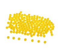 Générique 150 Pièces Perles de Pêche Appât Accessoire Plastique Rondes Durables pour Attirer Poisson Destinées à Pêche Main et Jigging, Jaune, 5mm