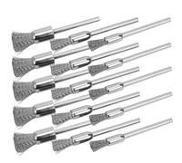 Générique 15pcs Brosse à Fil Métallique Miniature Poignée pour Meulage Électrique, Acier Inoxydable, Élimination des Résidus et Poussières, Nettoyage pour Métal et Pierre en Mécanique