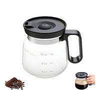 Générique 16 Oz Glass Coffee Mug - Coffee Pot Styl, Large Capacity Heatproof Glass Coffee Pot Mug, Mini Shape with Comfortable Grip Handle, For Hot Teas Hot Chocolate Iced (1-PCS)
