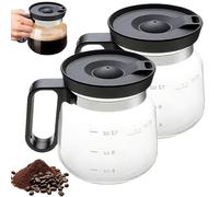 Générique 16 Oz Glass Coffee Mug - Coffee Pot Style, Mini Coffee Pot Mug with Lid, Heatproof Large Capacity Clear Cup (2pcs)