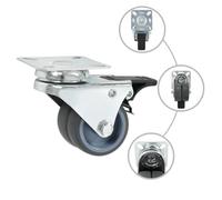 Générique 16 pcs roulettes pivotantes Doubles 50 mm,Manutention de matériaux,5.48KG-277928