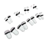 Générique 16 Pièces Bouchons Oreille en Verre Solides Tailles Graduées de 1,6 Mm à 10 Mm, Design Champignon Unique pour Port Quotidien et Amateurs de Piercing Unisexes