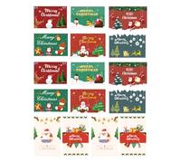 Générique 16 pièces carte de voeux de festival 3, 9x6, 3 pouces carte de Noël pliante invitation de fête pour Noël nouvel an cartes de voeux d ' échange de cadeaux