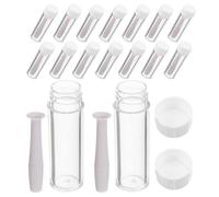 Générique 16 Pièces Extracteur de Lentilles de Contact en Silicone PP avec Prise Ergonomique, Pointe en Silicone Résistante, pour Lentilles Souples en Voyage Bureau