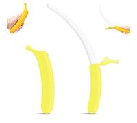 Générique 16 Retractable Banana Sword - 3D Printed Durable Flick Toy for Stress Relief & Fidget Fun, Role-Play Prop, All Ages Play Sword (Bright Yellow)