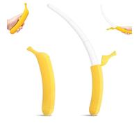 Générique 16 Retractable Banana Sword - 3D Printed Durable Flick Toy for Stress Relief & Fidget Fun, Role-Play Prop, All Ages Play Sword (Warm Yellow)