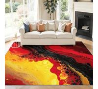 Générique 160 x 230 cm Tapis Entrée Intérieur, Multicolore Antidérapant Tapis Lavable, Pile Courte Tapis Salon Luxe Léger Mode Texture De Lave Marbre Abstrait pour Dessous, Cuisine, Chambre Chien