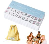 Générique 166 Mahjong Tiles-Durability and Effortless Play, 1.2-inch Hand Carved Pattern American Mah Jong Set, Melamine Engraved Mahjong Tiles for Home Party Adult Games Mah Jong Lovers Beginners