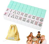 Générique 166 Mahjong Tiles-Durability and Effortless Play, 1.2-inch Hand Carved Pattern American Mah Jong Set, Melamine Engraved Mahjong Tiles for Home Party Adult Games Mah Jong Lovers Beginners