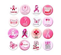 Générique 16pcs Français Octobre Rose Ruban Pin's Broches Octobre Rose 2025 Accessoires pour Sensibilisation au Cancer du Sein Rose Octobre Goodies Accessoires, Badges pour Octobre Rose Gadget