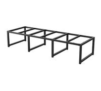 Générique 170 À 390 Cm Cadre Table Conférence avec Pieds, Pieds Support de Bureau D'ordinateur en Tube Carré Métal Robuste, for Bureau À Domicile, Réunion, Poste Travail de Bricolage(370x110x71.5cm)