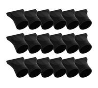 Générique 18 Pcs Embout Plastique en Concentrateur 44-46mm Noir pour | Flux D’air Étroit, Structure Épaissie et Paroi Lisse, Usage Salon ou Maison, Finition Mate Résistante