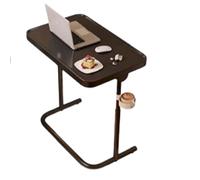 Générique 180 ° Pivotant Table D Appoint, Bout De Canapé Réglable, C Form Tables Canapé, avec Porte Gobelet, Petit Bureau Ordinateur À roulettes, pour Salon Balcon Chambre, Design Léger(Noir)