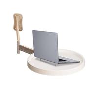 Générique 180° Rotation Foldable Coffee Table, Modern Small Wall Desk, Wall Mounted Stand, Round Table for Compact Areas, Living Room, Bedside, Home, and Kitchen, Space-Saving Design,
