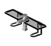 Générique 19.69 inch Over Faucet Sink Shelf, No Drill Bathroom Organizer, Stable Faucet Area Organizer, Quick Drain Rack for Toothbrush, Cups, Cosmetics, Kitchen, Dorm, Hotel