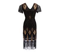 Générique 1920 Flapper Robe Charleston à Sequins Robe soirée Frange Paillettée Style années 20 pour Great Gatsby Party, Bal, Soirée, Cocktail Pas Cher Robe Gatsby Femme Robe Frangée Costume Gatsby