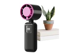 Générique 199-Speed High-Speed Handheld Fan - 2026 Pro Digital Display Turbo Fan | USB Rechargeable Folding Neckband Mini Faņ| High-Power Portable Cooler With Stepless Speèd Control