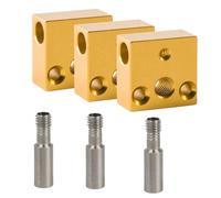 Générique 1ensemble Bloc Chauffant Extrudeuse Aluminium avec Tube de Cou Compatible Ender S - S de Rechange pour Imprimante Haute Température