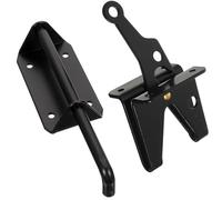 Générique 1ensemble Loquet de Porte Robuste Acier pour Clôture Bois Verrouillage par Gravité avec Câble à Tirer Serrure de Sécurité pour Portails et Clôtures Extérieures