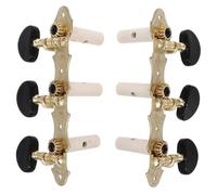 Générique 1ensemble Mécaniques de Guitare Classiques Précises avec Boutons Noirs Jeu de Chevilles Accordage pour Guitares Acoustiques Flamenco et Folk Accessoire de Remplacement Polyvalent